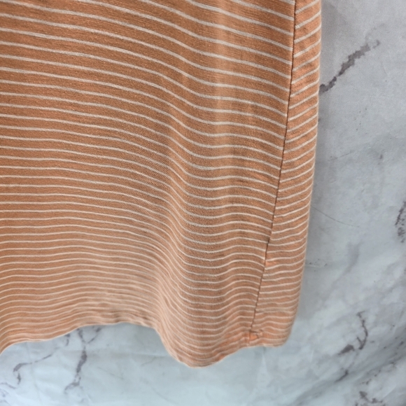 Patagonia Dress Womens XS Peach White Striped Tank Organic V Porch Song Mini - Picture 4 of 10